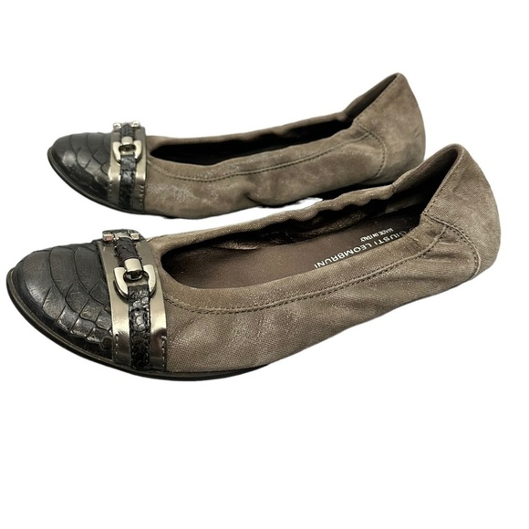 AGL Slip On Horsebit Ballet Flats Loafers - Picture 2 of 12